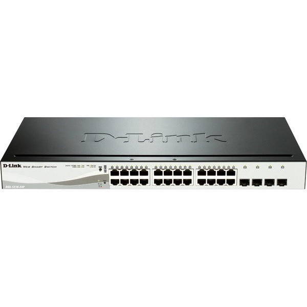 D-Link netværksswitch, Layer 2, 10/100/1000BASE-TX, 24xRJ45, 4xSFP, P i gruppen COMPUTERTILBEHØR / Netværk / Switches / 10/100/1000Mbps hos TP E-commerce Nordic AB (38-18433)