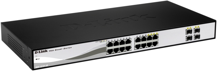 D-Link netværksswitch, Layer 2, 10/100/1000Mbps, 12xRJ45, 4xSFP, meta i gruppen COMPUTERTILBEHØR / Netværk / Switches / 10/100/1000Mbps hos TP E-commerce Nordic AB (38-18460)