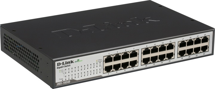 D-Link switch, 24x10/100/1000Mbps, RJ45 i gruppen COMPUTERTILBEHØR / Netværk / Switches / 10/100/1000Mbps hos TP E-commerce Nordic AB (38-18463)