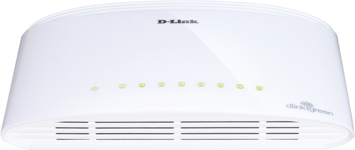 D-Link switch, 8x10/100/1000Mbps, RJ45, til montering på bordet i gruppen COMPUTERTILBEHØR / Netværk / Switches hos TP E-commerce Nordic AB (38-18466)