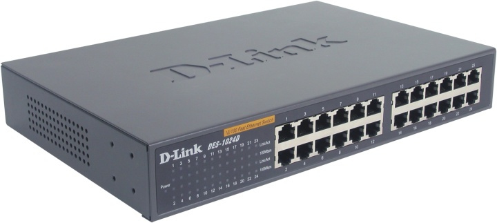 D-Link switch 24x10/100Mbps, NWay, uplink i gruppen COMPUTERTILBEHØR / Netværk / Switches hos TP E-commerce Nordic AB (38-18488)