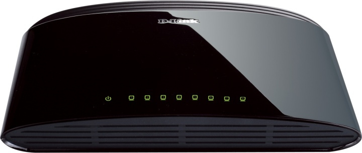 D-Link switch 8x10/100Mbps, NWay, uplink, til montering på bordet i gruppen COMPUTERTILBEHØR / Netværk / Switches / 10/100Mbps hos TP E-commerce Nordic AB (38-18491)