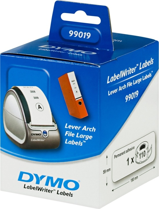 DYMO LabelWriter hvide arkiveringsetiketter, 59x190mm, 1-pack (110 stk i gruppen COMPUTERTILBEHØR / Printere og tilbehør / Printere / Labelmaskiner og tilbehør / Etiketter hos TP E-commerce Nordic AB (38-18591)