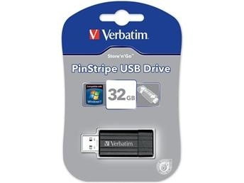 Verbatim Store-N-Go PinStripe 32GB (49064) i gruppen HJEMMEELEKTRONIK / Lagringsmedier / USB-flash drev / USB 2.0 hos TP E-commerce Nordic AB (38-1884)