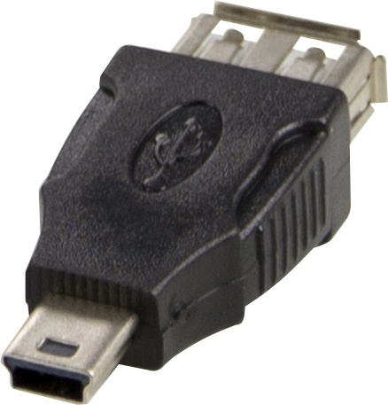 USB-adapter Type A hun - Type Mini-B han i gruppen COMPUTERTILBEHØR / Kabler og adaptere / USB / Mini-USB / Adaptere hos TP E-commerce Nordic AB (38-18988)