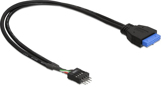 DeLOCK intern kabel fra USB 3.0 til USB 2.0, IDC20 hun - IDC10 han, 0, i gruppen COMPUTERTILBEHØR / Kabler og adaptere / Interne / USB hos TP E-commerce Nordic AB (38-19022)