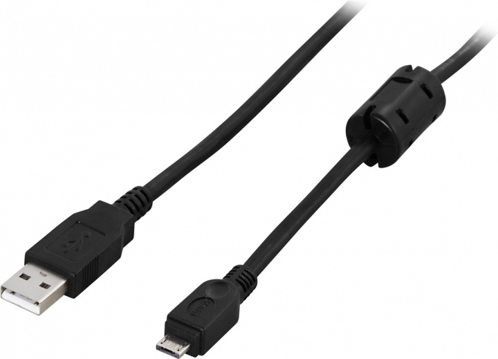 DELTACO USB 2.0 kabel Typ A hane - Typ Micro A hane 2m, svart (USB-361S) i gruppen COMPUTERTILBEHØR / Kabler og adaptere / USB / Micro-USB hos TP E-commerce Nordic AB (38-19036)