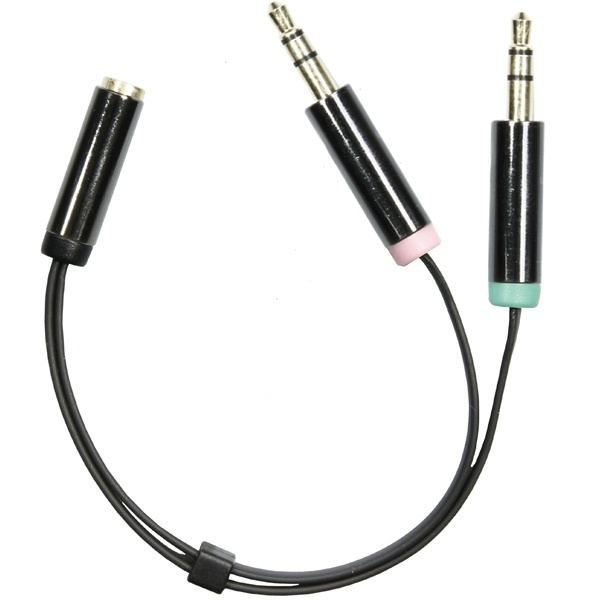 DELTACO lydadapter, 3,5mm mikrofon han og 3,5mm stereo han til 3,5mm i gruppen HJEMMEELEKTRONIK / Kabler og adaptere / Audio Analog / 3.5 mm hos TP E-commerce Nordic AB (38-19163)