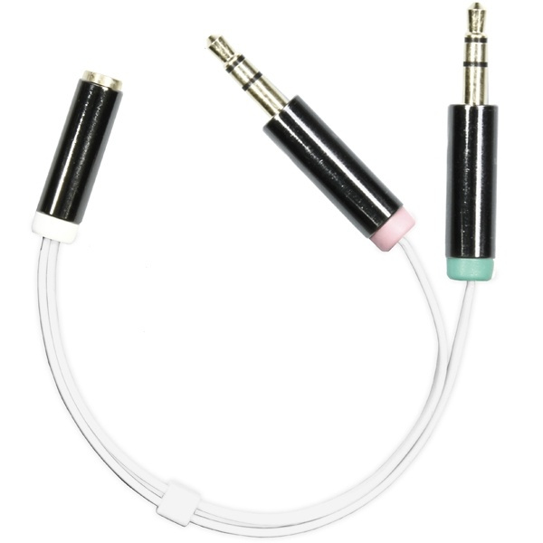 DELTACO lydadapter, 3,5mm mikrofon han og 3,5mm stereo han til 3,5mm i gruppen HJEMMEELEKTRONIK / Kabler og adaptere / Audio Analog / 3.5 mm hos TP E-commerce Nordic AB (38-19164)