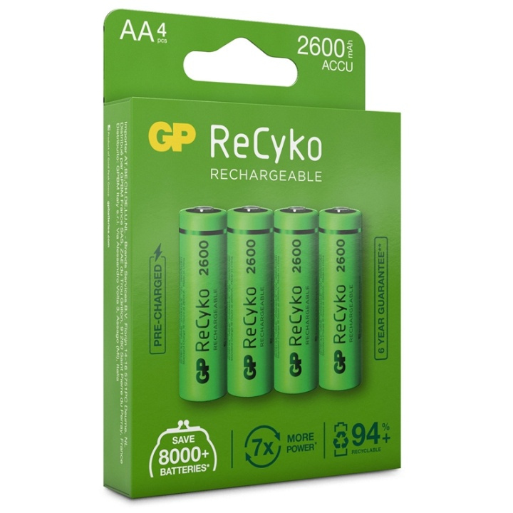 GP ReCyko Laddningsbara AA-batter i gruppen HJEMMEELEKTRONIK / Batterier og opladere / Batterier / AA hos TP E-commerce Nordic AB (38-20695)