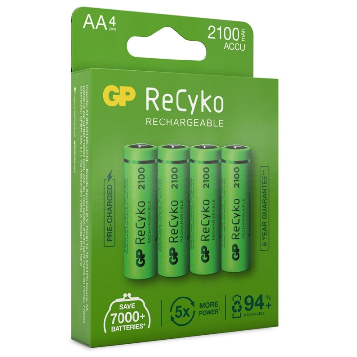 GP ReCyko Laddningsbara AA-batter i gruppen HJEMMEELEKTRONIK / Batterier og opladere / Genopladelige batterier / AA hos TP E-commerce Nordic AB (38-20696)