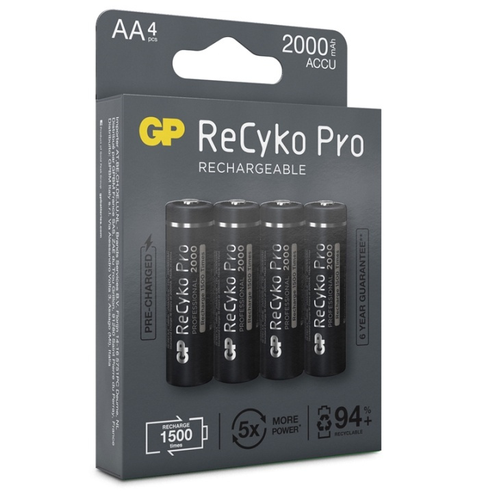 GP ReCyko Pro AA-batterier 2100mA i gruppen HJEMMEELEKTRONIK / Batterier og opladere / Batterier / AA hos TP E-commerce Nordic AB (38-20728)