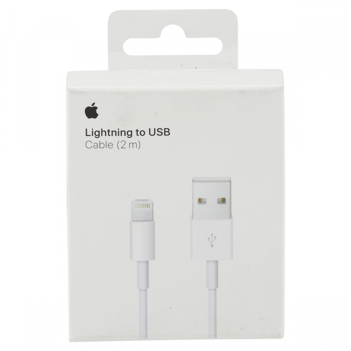 Apple Lightning-kabel, USB til Lightning, 2m, hvid, MD819ZM/A (Blister) i gruppen SMARTPHONES & TABLETS / Opladere og kabler / Kabler / Kabler Lightning hos TP E-commerce Nordic AB (38-20815)