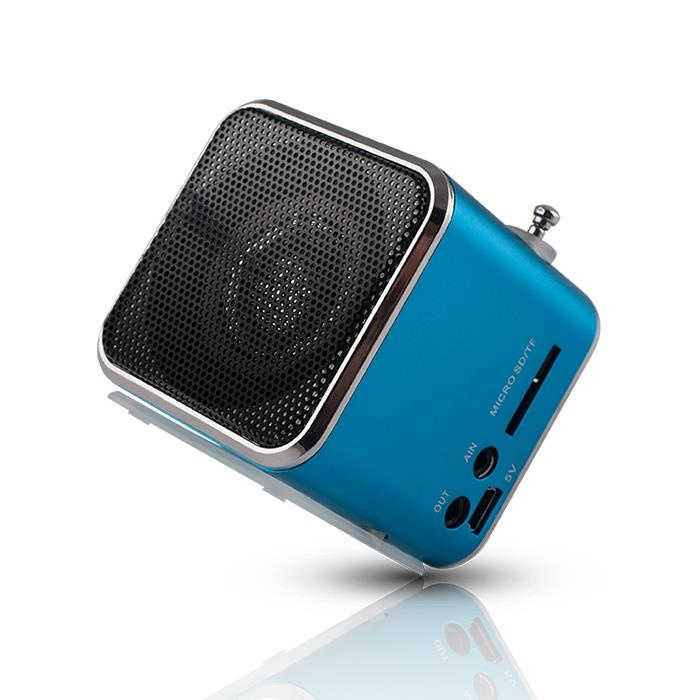 Setty MF-100, trådløs højttaler med radio, blå i gruppen HJEMMEELEKTRONIK / Lyd & billede / Højttalere & tilbehør / Bluetooth-højttalere / Bærbare højttalere hos TP E-commerce Nordic AB (38-20994)