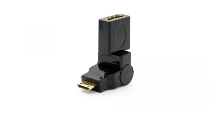 HDMI-adapter, 19-pin ha - ho, vinkelbar 180 grader i gruppen HJEMMEELEKTRONIK / Kabler og adaptere / HDMI / Adaptere hos TP E-commerce Nordic AB (38-21817)