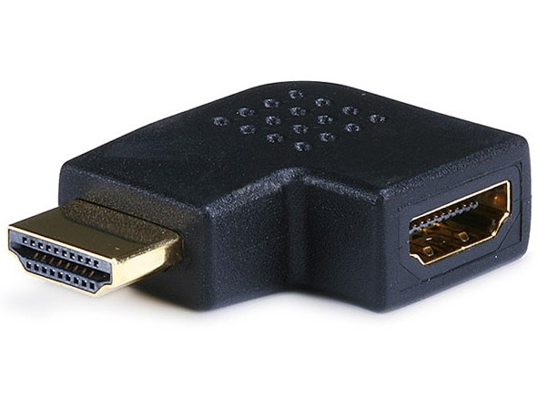 HDMI-adapter, 19-pin han til hun, vinklet 90° i gruppen HJEMMEELEKTRONIK / Kabler og adaptere / HDMI / Adaptere hos TP E-commerce Nordic AB (38-21818)