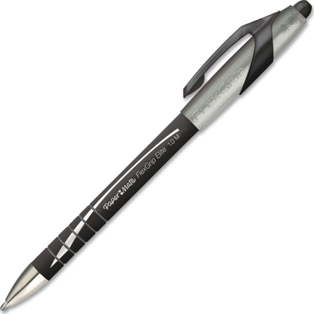 PaperMate Flexgrip Elite, kuglepen, sort blæk, L 1,4mm, 12-pak, sort i gruppen HJEM, HUS & HAVE / Kontorartikler / Kuglepenne hos TP E-commerce Nordic AB (38-22004)