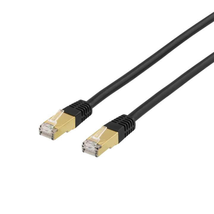 DELTACO S/FTP Cat7 patchkabel, LSZH (Low smoke halogen), guldbelagte R i gruppen COMPUTERTILBEHØR / Kabler og adaptere / Netværkskabler / Cat7 hos TP E-commerce Nordic AB (38-22189)