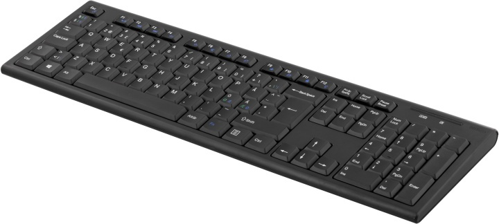 DELTACO trådløst tastatur, nordisk layout, USB, nano-modtager, 10m r i gruppen COMPUTERTILBEHØR / Mus og tastatur / Tastatur / Ledningsfri hos TP E-commerce Nordic AB (38-22413)