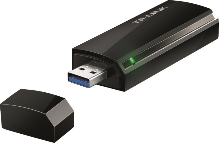 TP-Link AC 1200 Trådløs USB-adapter, Dual Band, 802.11b/g/n/ac, sort i gruppen COMPUTERTILBEHØR / Netværk / Netværkskort / USB trådløs hos TP E-commerce Nordic AB (38-22440)