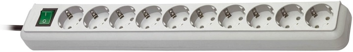 Brennenstuhl Eco-Line strømskinne, <b>10</b>xCEE 7/4 udtag, 1xCEE 7/7 i gruppen HJEM, HUS & HAVE / Elektricitet & Belysning / Stikdåse hos TP E-commerce Nordic AB (38-23329)