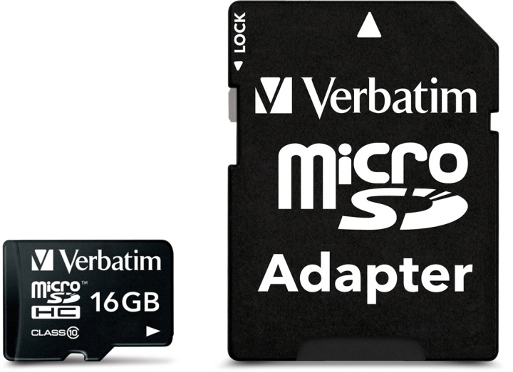 Verbatim microSDHC,<b>16GB</b>, micro Secure Digital High-Capacity, C i gruppen HJEMMEELEKTRONIK / Lagringsmedier / Hukommelseskort / MicroSD/HC/XC hos TP E-commerce Nordic AB (38-23433)