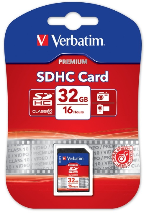 Verbatim memorykort, SDHC, <b>32GB</b>, Secure Digital High-Capacity, i gruppen HJEMMEELEKTRONIK / Lagringsmedier / Hukommelseskort / SD/SDHC/SDXC hos TP E-commerce Nordic AB (38-23465)