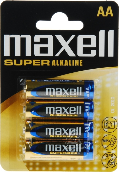 Maxell Super Alkaline, LR06 / AA batterier, 1,5V, 4-pak i gruppen HJEMMEELEKTRONIK / Batterier og opladere / Batterier / AA hos TP E-commerce Nordic AB (38-23575)