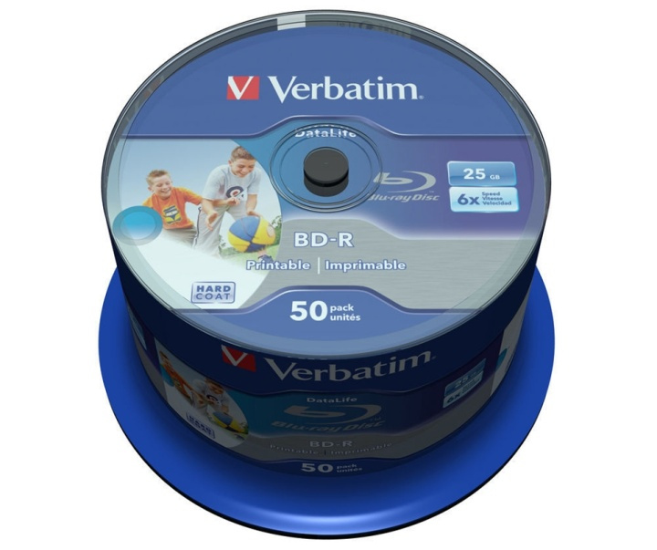 Verbatim BD-R SL, 6x, 25GB/200min, 50-pak spindel, Hard Coat i gruppen HJEMMEELEKTRONIK / Lagringsmedier / CD / DVD / BD-diske / Blu-Ray hos TP E-commerce Nordic AB (38-23610)