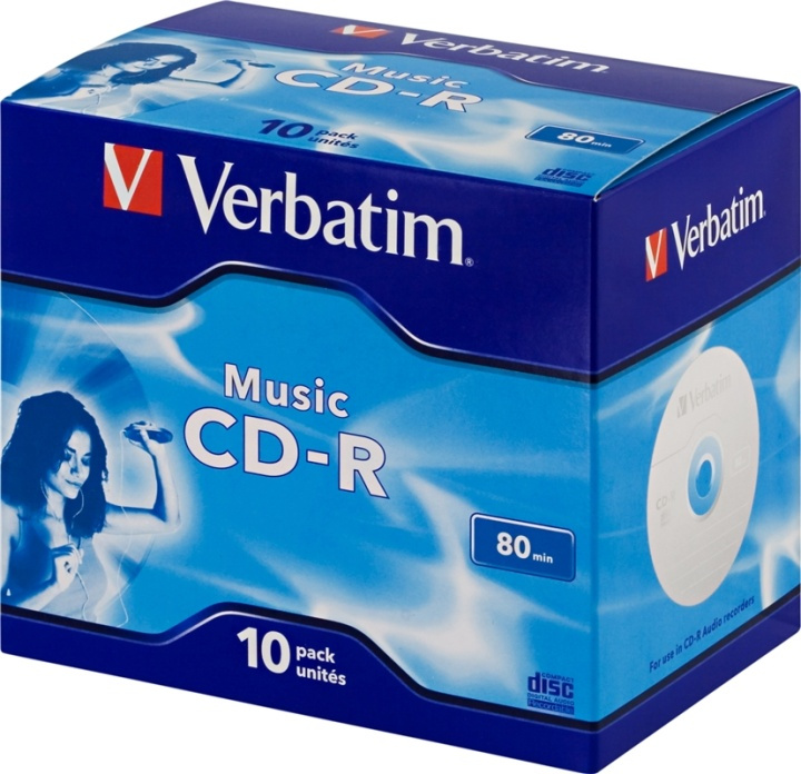 Verbatim Live it Music CD-R for Audio 10-pack i gruppen HJEMMEELEKTRONIK / Lagringsmedier / CD / DVD / BD-diske / CD-R hos TP E-commerce Nordic AB (38-23627)