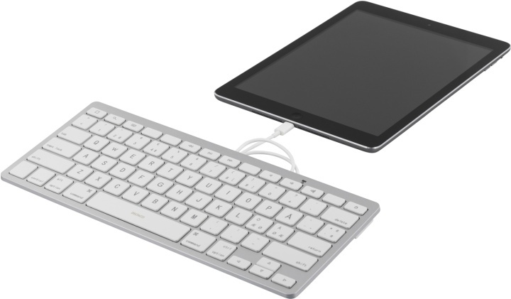 DELTACO lightning-tastatur til iOS-enheder, MFi, 0,4m, nordisk la i gruppen SMARTPHONES & TABLETS / Tablet beskyttelse / Apple iPad hos TP E-commerce Nordic AB (38-23989)