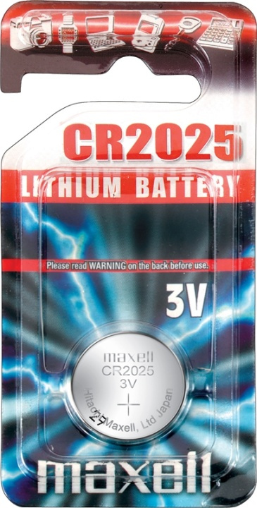 Maxell knappcellsbatteri lithium, 3V, CR2025, 1-pack i gruppen HJEMMEELEKTRONIK / Batterier og opladere / Batterier / Knapcelle hos TP E-commerce Nordic AB (38-2409)