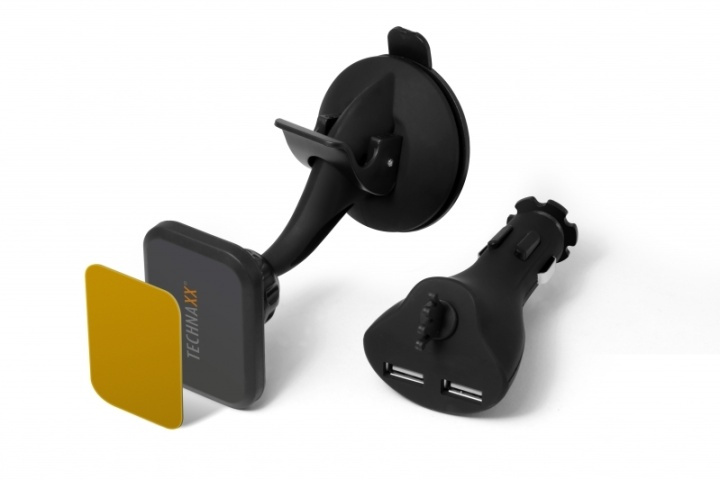 Technaxx Magnetisk bilholder til smartphones og tablets + biloplader (TE09) i gruppen BIL / Bilholder / Bilholder Smartphone hos TP E-commerce Nordic AB (38-25248)