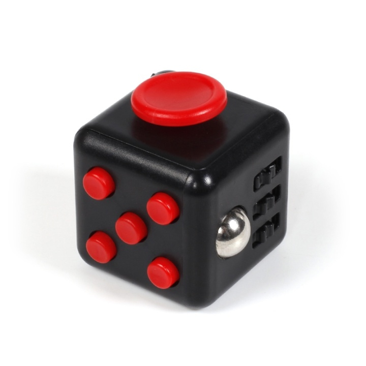 Fidget Cube, Sort/Rød i gruppen LEGETØJ, BØRN & BABY / Legetøj / Fidget Spinners hos TP E-commerce Nordic AB (38-27572)