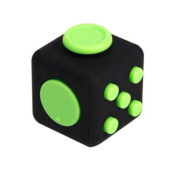 Fidget Cube, sort/grøn i gruppen LEGETØJ, BØRN & BABY / Legetøj / Fidget Spinners hos TP E-commerce Nordic AB (38-27573)