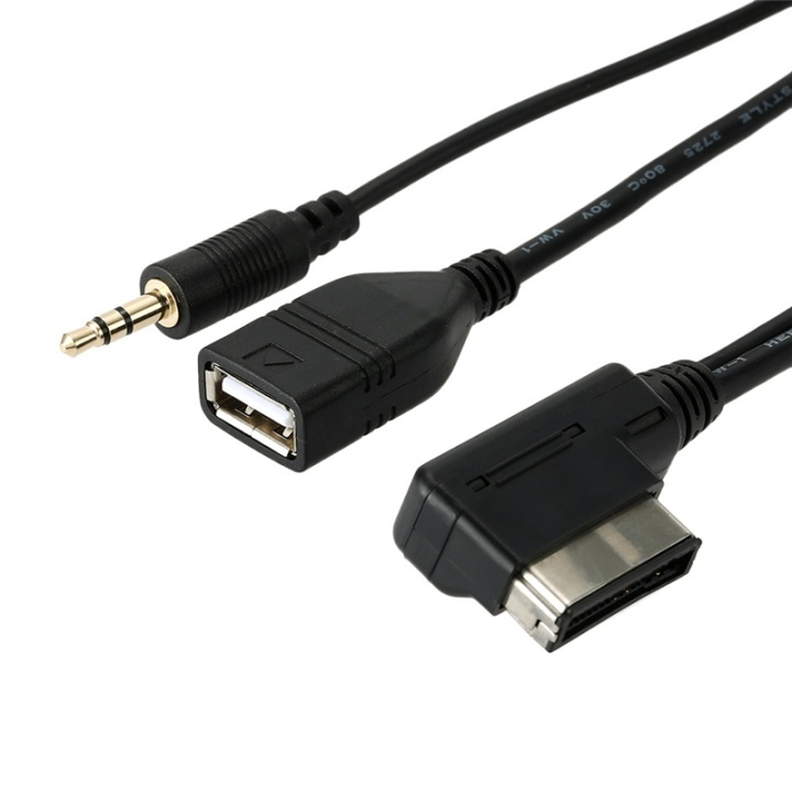 AMI kabel - 3,5 mm, USB port - Audi MMI, VW MDI i gruppen BIL / Bil lyd & multimedia / Audi & VW (AMI-kabler) hos TP E-commerce Nordic AB (38-27858)
