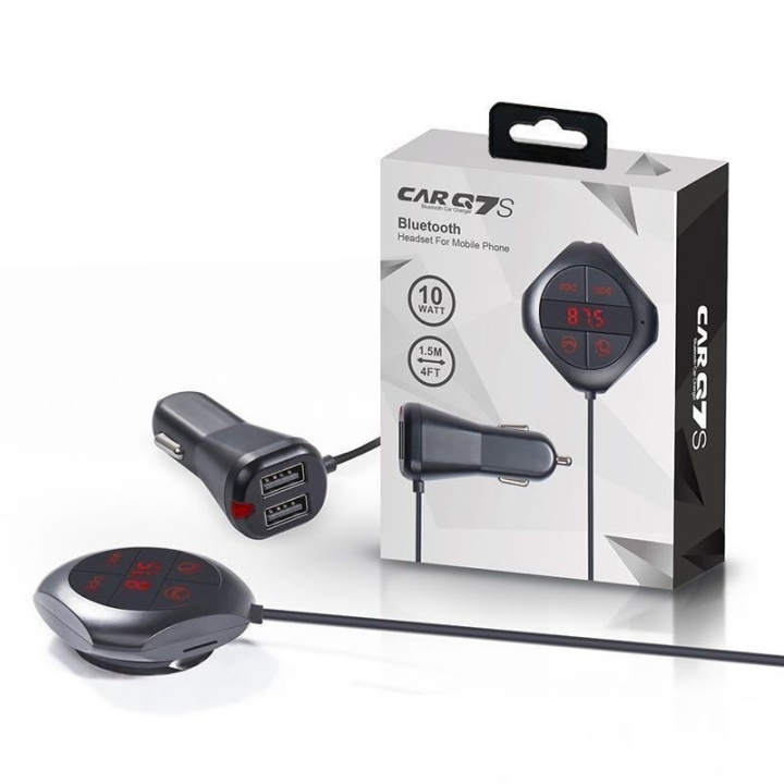 CARQ7S FM-sender med Bluetooth-håndfri og to USB-porte i gruppen BIL / Bil lyd & multimedia / FM-sender hos TP E-commerce Nordic AB (38-28407)