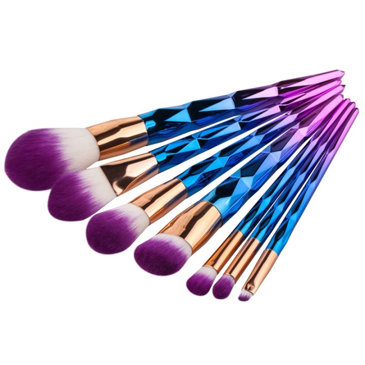 Professionelle, skånsomme makeup-pensler 7-pak, Diamond i gruppen SKØNHED & HELSE / Makeup / Værktøj & Makeup sæt / Børster og pensler hos TP E-commerce Nordic AB (38-28410)