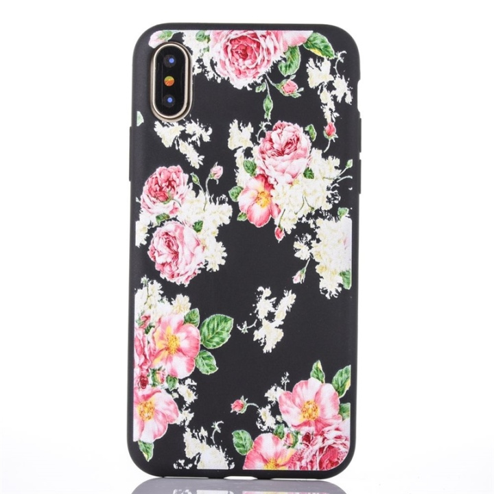 Bagcover til iPhone X/XS, Blomster i gruppen SMARTPHONES & TABLETS / Mobil Beskyttelse / Apple / iPhone X/XS / Cover hos TP E-commerce Nordic AB (38-28446)