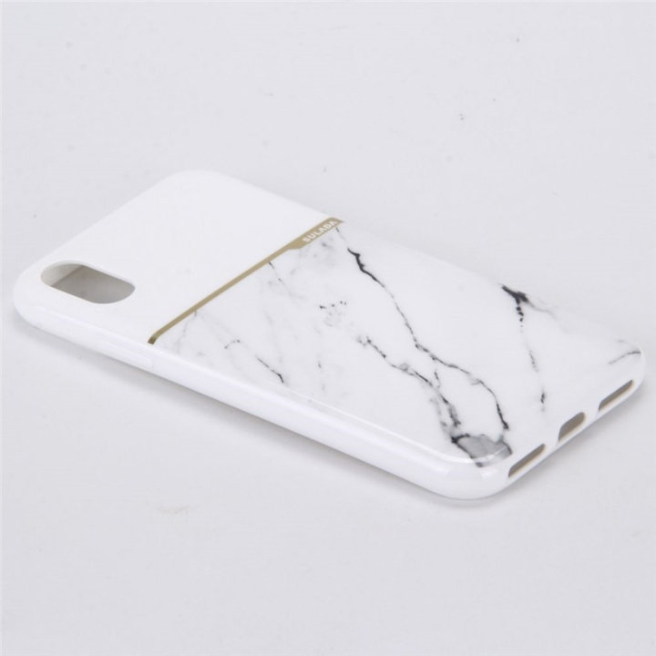 Blødt TPU-etui til iPhone X/XS, hvid marmor i gruppen SMARTPHONES & TABLETS / Mobil Beskyttelse / Apple / iPhone X/XS / Cover hos TP E-commerce Nordic AB (38-28452)