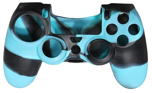 Silikonegreb til controller, Playstation 4, Camouflage Turkis i gruppen HJEMMEELEKTRONIK / Spilkonsoller og tilbehør / Sony PlayStation 4 / Tilbehør hos TP E-commerce Nordic AB (38-28604)