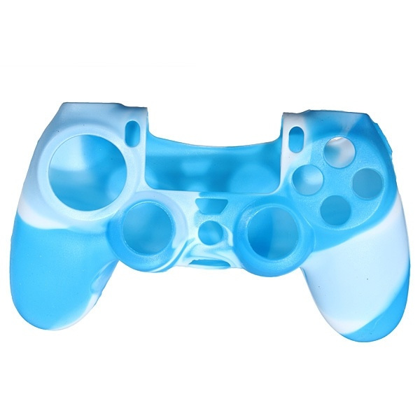 Silikonehåndtag til håndkontrol, Playstation 4, Kamoflage Blue, White i gruppen HJEMMEELEKTRONIK / Spilkonsoller og tilbehør / Sony PlayStation 4 / Tilbehør hos TP E-commerce Nordic AB (38-28606)