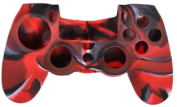 Silikonegreb til controller, Playstation 4, Camouflage Red i gruppen HJEMMEELEKTRONIK / Spilkonsoller og tilbehør / Sony PlayStation 4 hos TP E-commerce Nordic AB (38-28609)