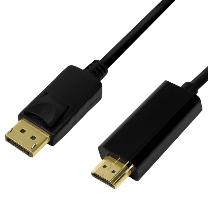 LogiLink DisplayPort 1.2 -> HDMI 1.4 4K 2m Sort i gruppen HJEMMEELEKTRONIK / Kabler og adaptere / HDMI / Kabler hos TP E-commerce Nordic AB (38-28834)