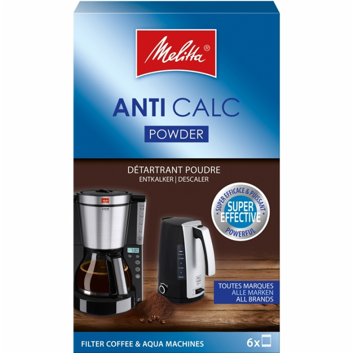 Melitta Avkalkning Pulver 6x20G (10-pa i gruppen HJEM, HUS & HAVE / Husholdningsapparater / Kaffe og espresso / Filtre og tilbehør hos TP E-commerce Nordic AB (38-28848)