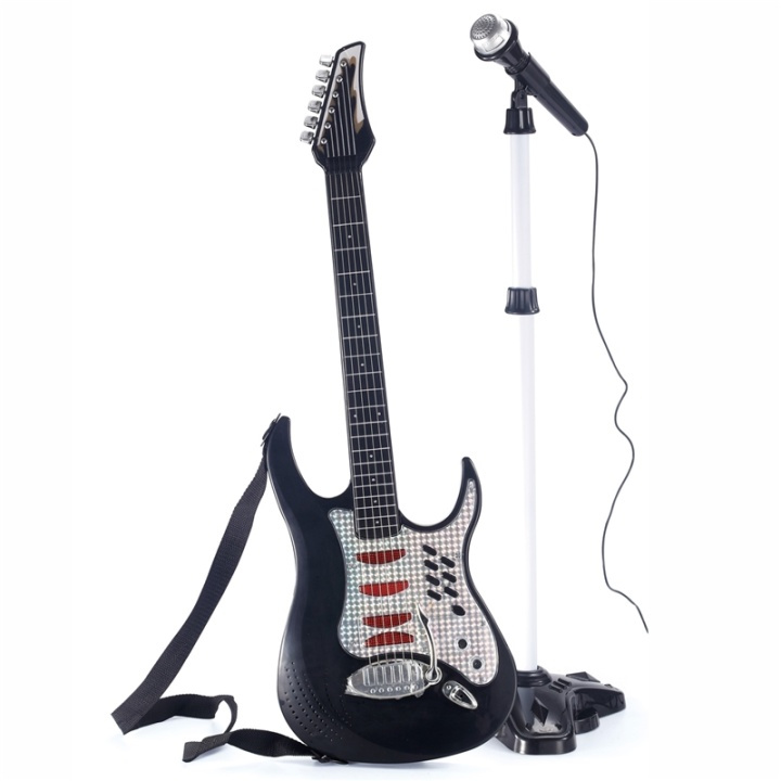 Music Electric Guitar with Microphon i gruppen LEGETØJ, BØRN & BABY / Musik, sang og billede / Instrumenter hos TP E-commerce Nordic AB (38-28860)