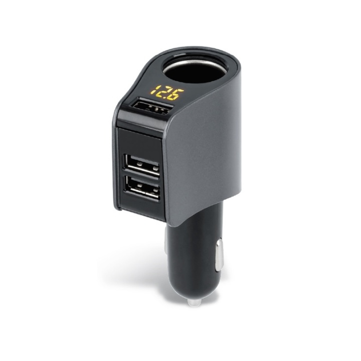 Forever biloplader, 3xUSB 3.1A, 12V-stik 10A i gruppen SMARTPHONES & TABLETS / Opladere og kabler / Bilopladere / Bil oplader USB hos TP E-commerce Nordic AB (38-28948)