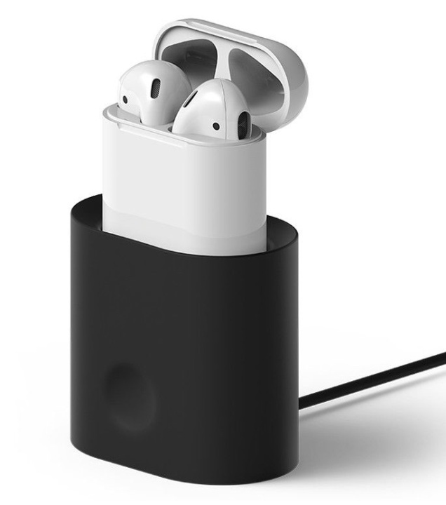 Oplader til AirPods - Sort i gruppen SMARTPHONES & TABLETS / Øvrigt tilbehør / Docks, Stativ og Holder hos TP E-commerce Nordic AB (38-29053)