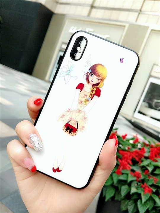 Hærdet glas, TPU, iPhone 7/8/SE(2.), Lilja i gruppen SMARTPHONES & TABLETS / Mobil Beskyttelse / Apple / iPhone 8 / Cover hos TP E-commerce Nordic AB (38-29104)