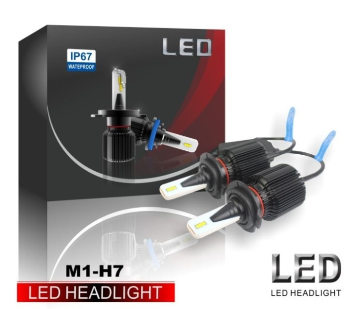 LED-konvertering M1, H7, 20W/lampa, 4000LM, 2-pack i gruppen BIL / Bil belysning / LED-Fuldt lys og halvt lys hos TP E-commerce Nordic AB (38-29134)